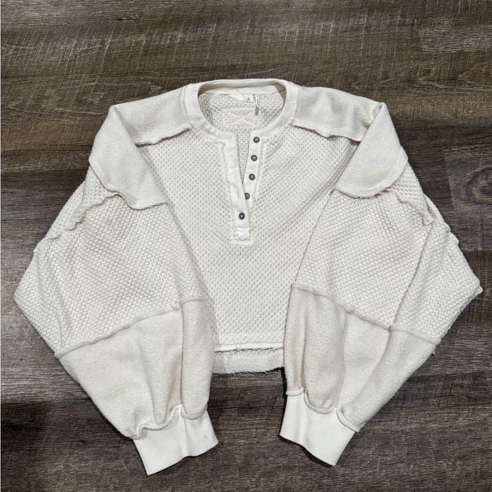 Out from under cropped waffle knit